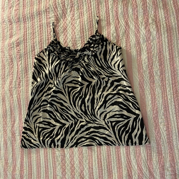 Zebra print y2k silky cami. - Picture 2 of 4